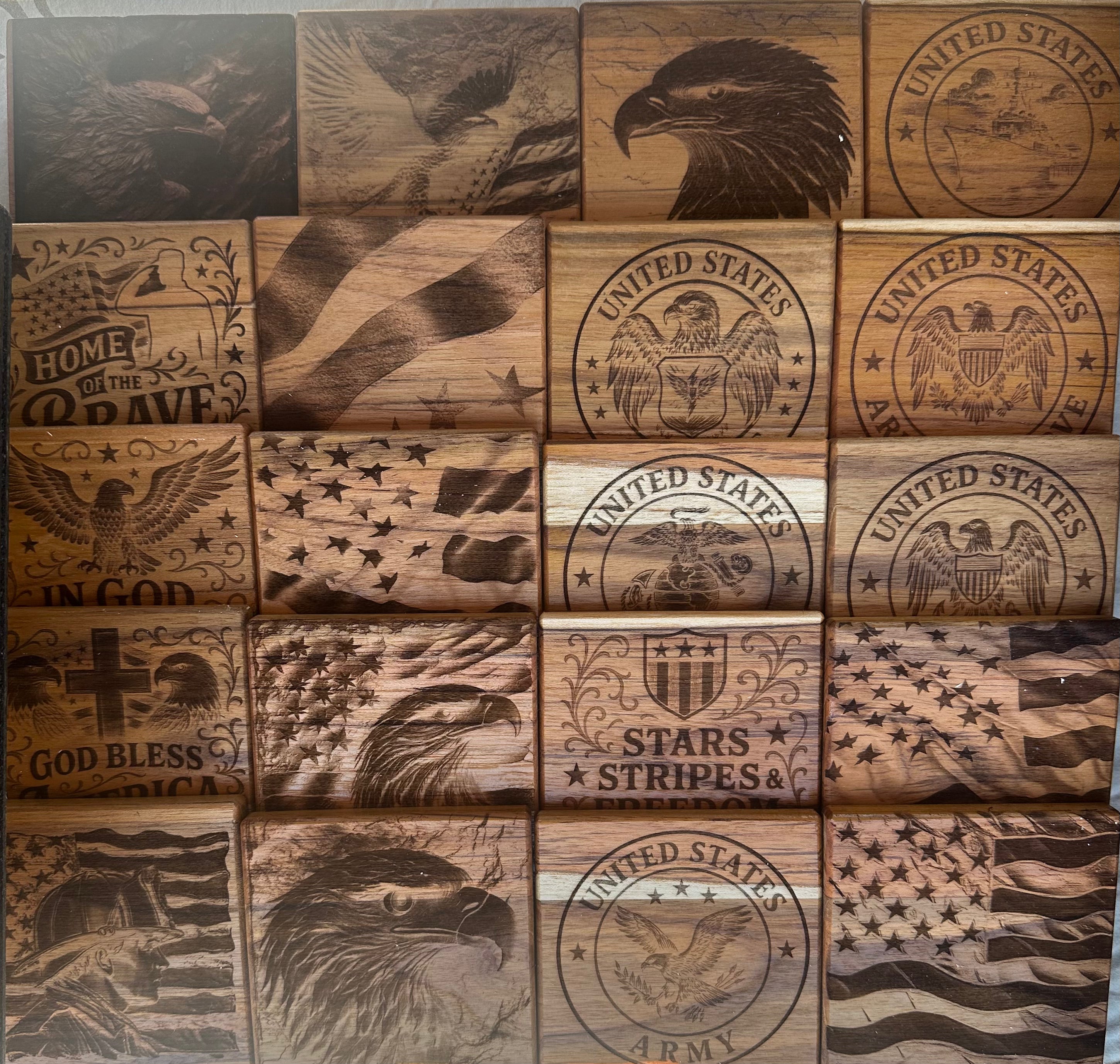 Assorted Laser Etched Coasters